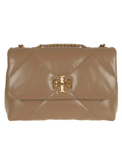 Tory Burch Brown Kira Diamond Quilt Convertible Soft Leather Bag