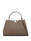 Tory Burch Eleanor Pebbled In Taupe Leather
