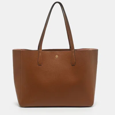 Pre-owned Tory Burch Brown Leather Blake Tote