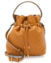 Tory Burch Brown Leather Chevron Kira Mini Bucket Bag (authentic Pre-loved) In Brown