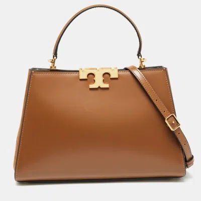 Pre-owned Tory Burch Brown Leather Eleanor Satchel