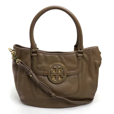 Pre-owned Tory Burch Brown Leather Handbag Shoulder Bag Tote Bag ()