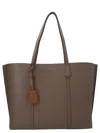 Tory Burch Brown Leather Logo-print Tote Bag In Brown