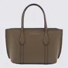 Tory Burch Brown Leather Perry Mini Tote In Sand