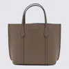 Tory Burch Brown Leather Perry Tote Bag In Brown