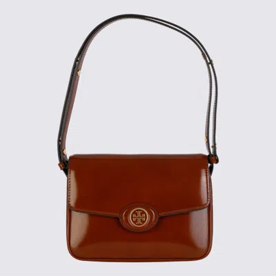 Tory Burch Brown Leather Robinson Shoulder Bag