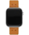 Tory Burch Brown Leather Strap For Apple Watch 38mm-45mm In Brown