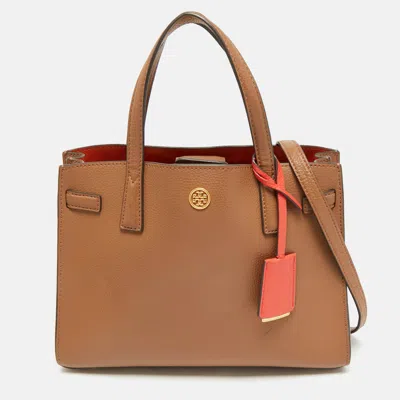 Pre-owned Tory Burch Brown Leather Walker Tote