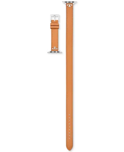 Tory Burch Brown Leather Wrap Strap For Apple Watch 38-45mm In No Color