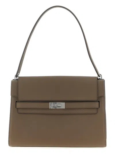 TORY BURCH BROWN LEE RADZIWILL LARGE SHOULDER BAG