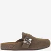 Tory Burch Leather Mellow Mules In Green