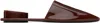 Tory Burch Brown Pierced Mules In Russet Brown / Gold