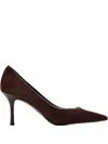 Tory Burch Double T Buckle Pumps 80mm Dark Cocoa In Brown