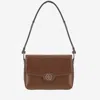 Tory Burch Shoulder Bag With Adjustable Strap And Smooth Finish In Brown