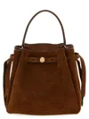 Tory Burch Romy Suede Bucket Bag In Brown