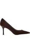 Tory Burch Double T Buckle Pumps 80mm Dark Cocoa In Brown