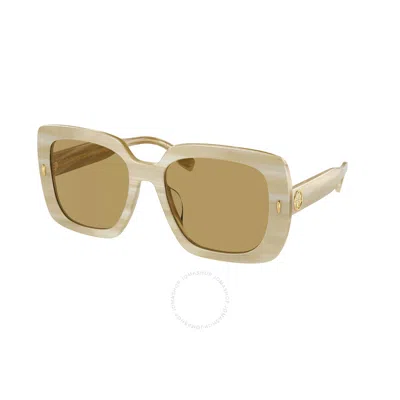 Tory Burch Brown Square Ladies Sunglasses Ty7193u 195073 56 In Neutral