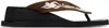 Tory Burch Brown Sublime Wedge Flip-flops