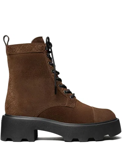 TORY BURCH TORY BURCH BROWN SUEDE ANKLE BOOTS