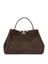 Tory Burch Brown Suede Handbag In Brown