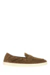 Tory Burch Brown Loafers With Logo Plaque On The Front And Slip-on Design In Toasted Sesame