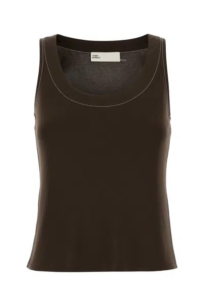 Tory Burch Brown Viscose Tank Top