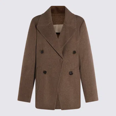 TORY BURCH BROWN WOOL BLAZER