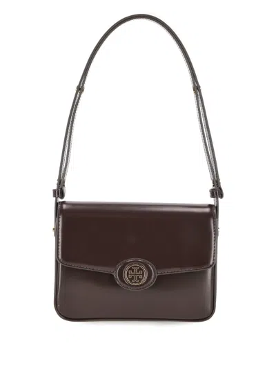Tory Burch Robinson Spazzolato Convertible Shoulder Bag Tempranillo