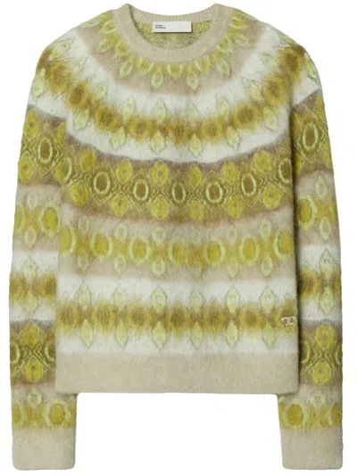 Tory Burch Brushed Sweater In Green