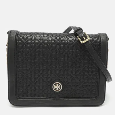 Pre-owned Tory Burch Bryant Black Leather Shoulder Bag