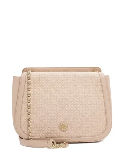 Pre-owned Tory Burch Bryant Flap Quilted Shoulder Bag In Pink