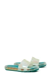 Tory Burch Bubble Jelly Slide Sandal In Iridescent/tuscan Sea