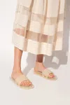 Tory Burch Clear Bubble Jelly Flat Sandals In Cream