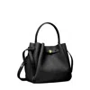 Tory Burch Romy Pebbled Small Bucket Bag Black In Black
