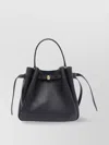 Tory Burch Bucket Bag With Top Handle And Gold-tone Hardware In Black