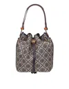 Tory Burch Mini T Monogram Canvas Bucket Bag In Multi