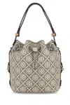 Tory Burch Grey T-monogram Small Bucket Bag In Gray