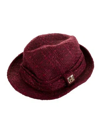 Pre-owned Tory Burch Bucket Hat In Burgundy