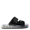 Tory Burch Buckle Bubble Jelly Sandals In Black