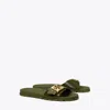 Tory Burch Buckle Slide In Leccio/gold
