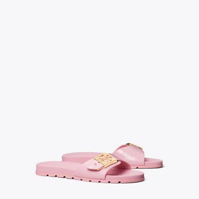 Tory Burch Buckle Slide In Rosa Candy/rosa Candy/rosa Candy