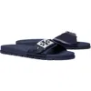 Tory Burch Buckle Slide Sandal In Blue