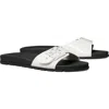 Tory Burch Buckle Slide Sandal In White