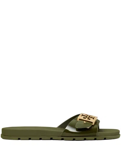 Tory Burch Buckle Slides In Green