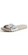 Tory Burch Buckle Slide Sandal In Animal Print