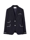 Tory Burch Buddy Wool Jacket In Blue