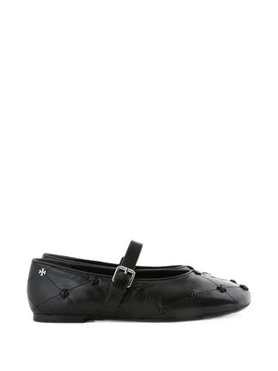 Tory Burch Bunny Knot Mary Jane Shoes In Black