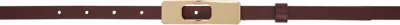 Tory Burch Burgundy Buckle Belt
