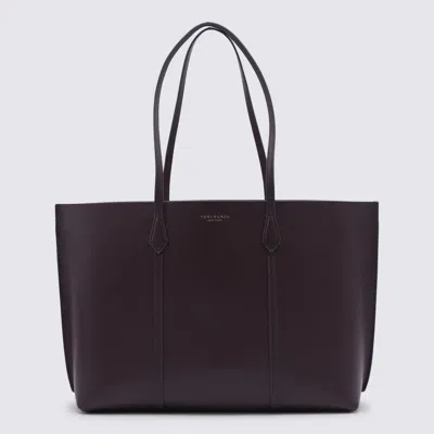 Tory Burch Burgundy Leather Perry Tote In Purple