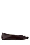 Tory Burch Burgundy Leather Reva Ballerinas In Burgundy
